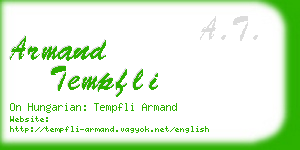 armand tempfli business card